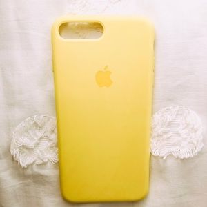 Yellow Apple iphone 8 Plus Silicone Case